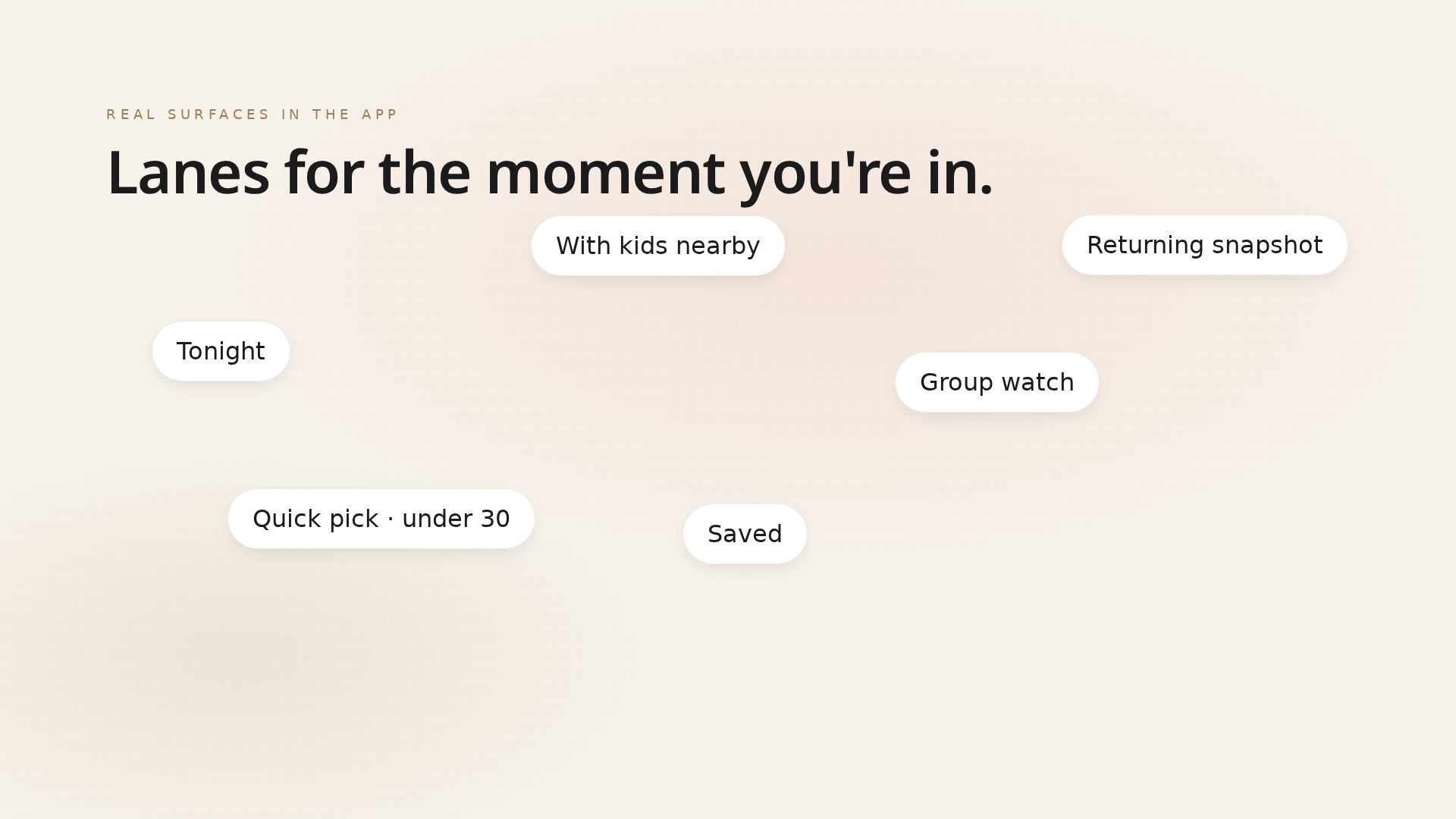 Next Up — Pro: unlimited recommendations, save anything, new-match alerts.